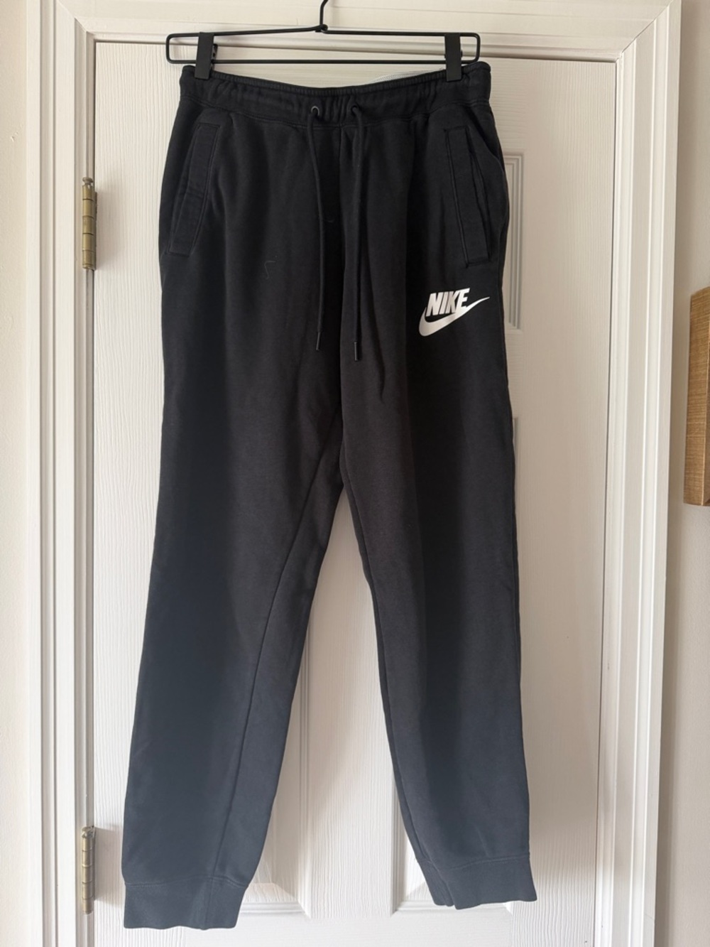 Nike Women’s Black Jogger Pants with White Swoosh